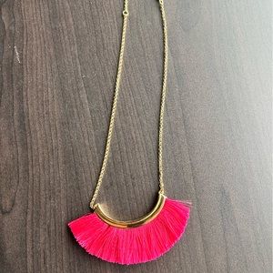Stella & Dot Eden Pink Tassel Necklace